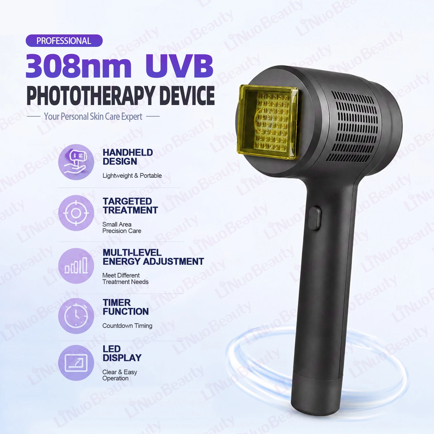 CE Approved Excimer Laser Vitiligo 308nm UVB Lamp Phototherapy Device 308 UVB for Skin Care Vitiligo Psoriasis Eczema Treatment - view 4