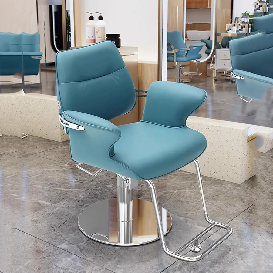 

Hydrolic Barber Chair Silver Tool Portable Professional Barber Chair Mobile Luxury Seat Salon Memory Foam Chaise Salon Furniture