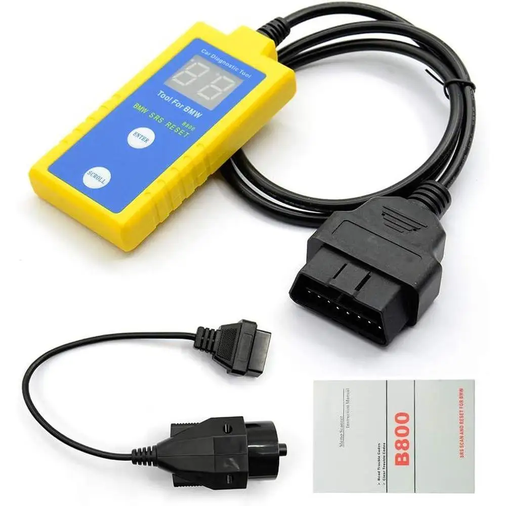 20Pin Airbag SRS Reset Scanner OBD2 Diagnostic Tool Scanner & Reset Tool For BMW E36 E46 E34 E38 E39 Z3 Z4 X5 B800