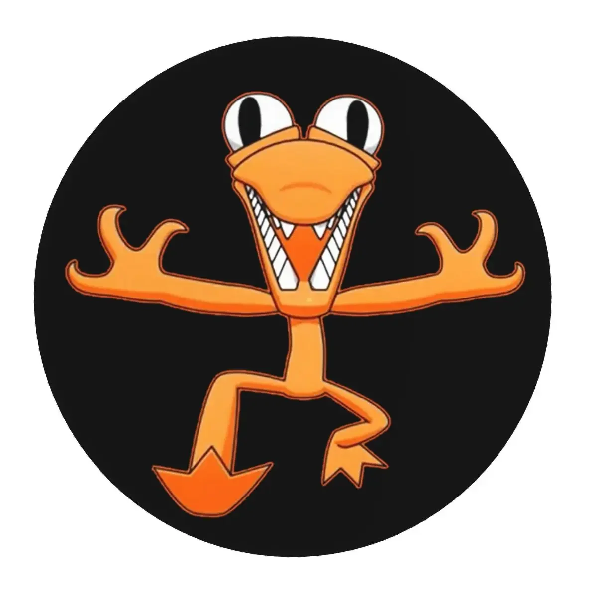 Orange Rainbow Friend Round Mouse Pad Computer Keyboard Mouse Mat Gaming PC Desk Mat Office Accessories Table Mats