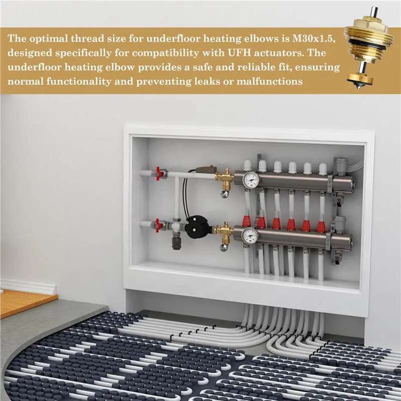 A93E-Underfloor Heating Manifold, Pack Of 24 Return Pin Valve Core M30 X 1.5, Return Pin Valve Core, Thermostatic Valve Core