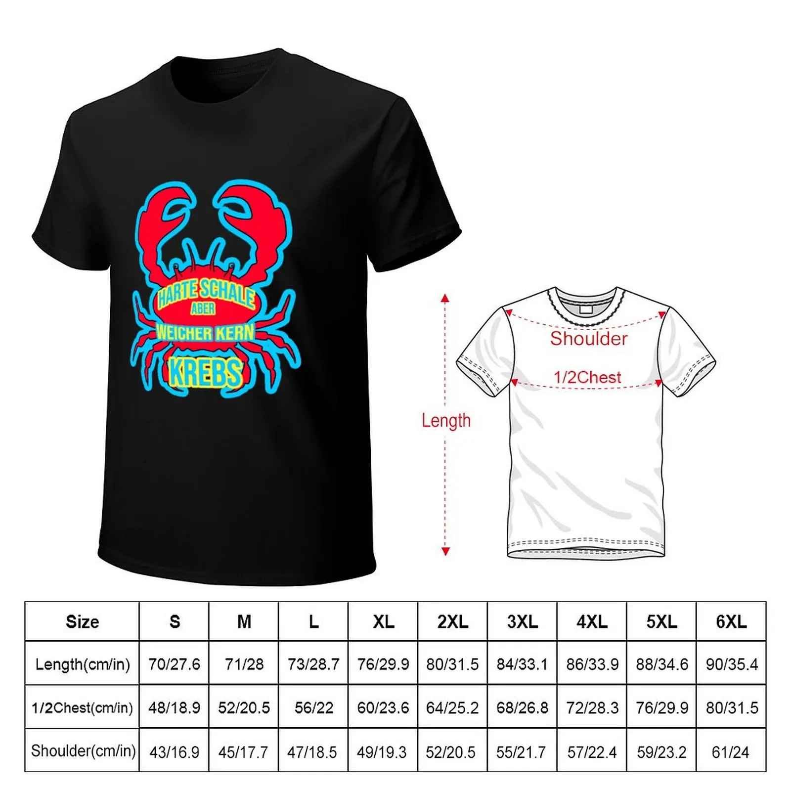 Sternzeichen Krebs – Hartschale, aber weiches Kern-T-Shirt für einen Jungen, Bräuche, Sommer-Tops, Vintage-T-Shirts, Herren-T-Shirt