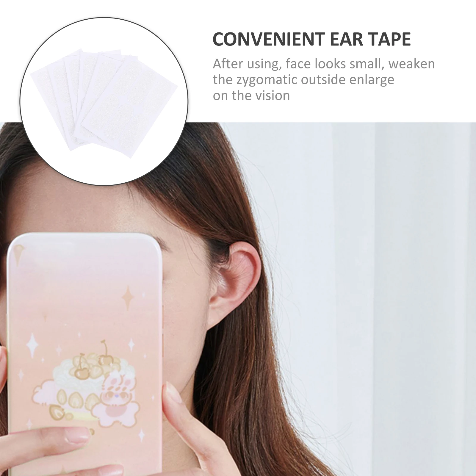 Adesivos de orelha de elfo à prova d'água, 6 peças, fita transparente, acessório de remendo conveniente, cosméticos, baixa alergia, respiração da pele