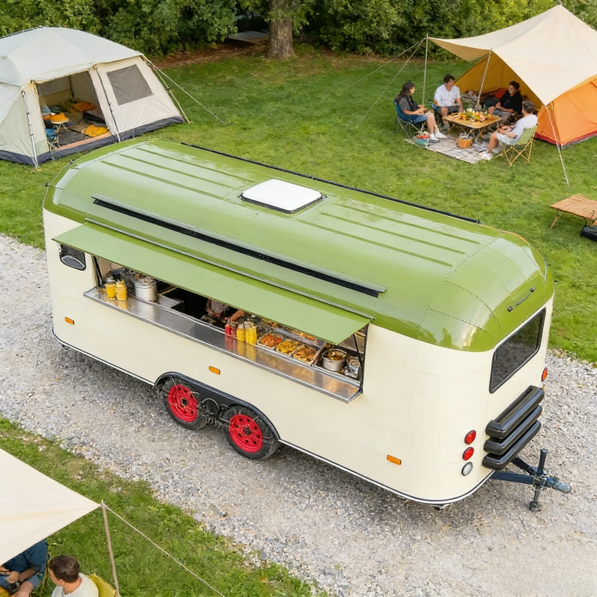 Promotion Cart Coffee Fast Food Carts Hot Dog Cart Collapsible Foodtruck Mobile Truck Trailer Cheapest With Low Price customized