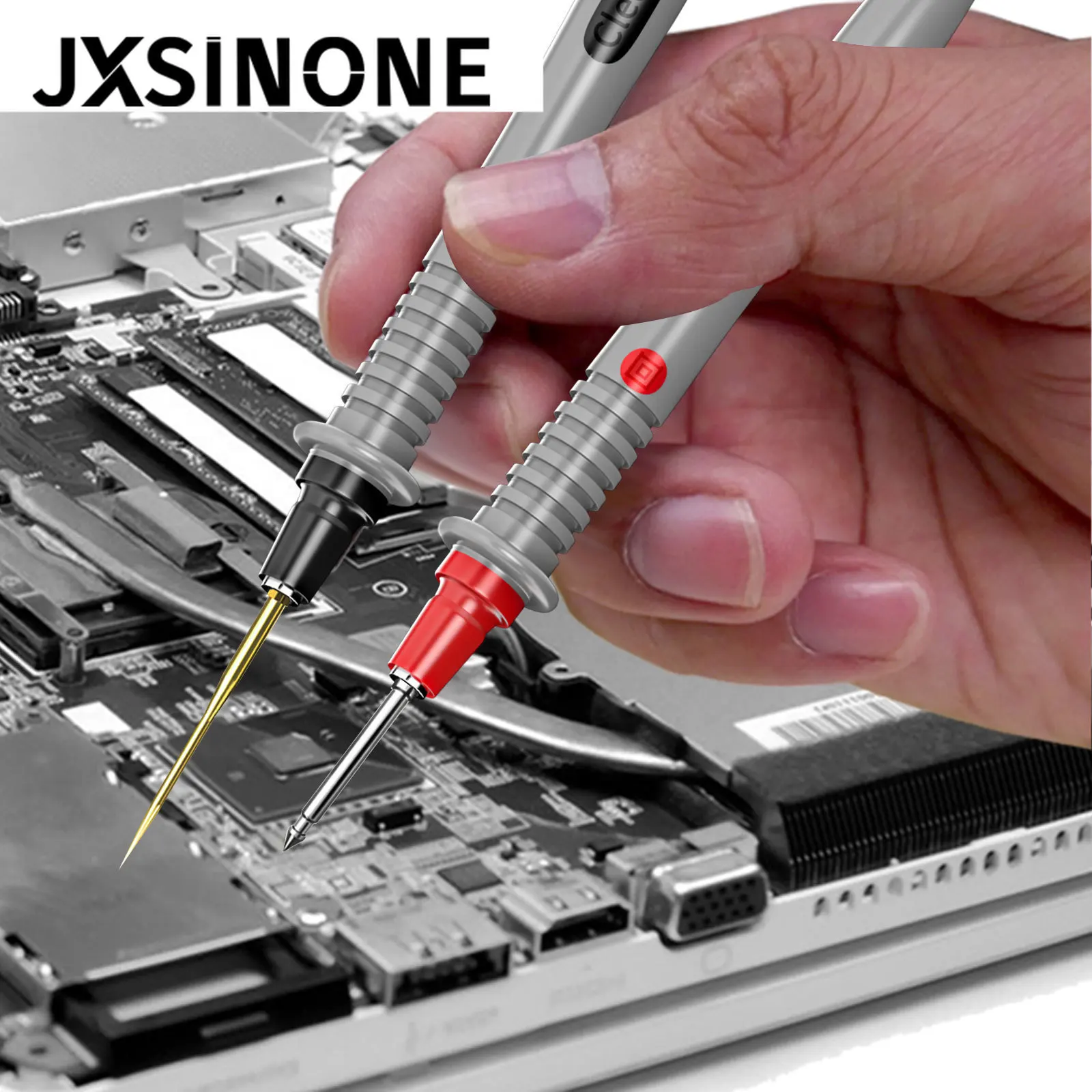 JXSINONE P8003.1 8pcs Replaceable test needle kit 1mm Gilded sharp&2mm standard suitable for Multimeter probe