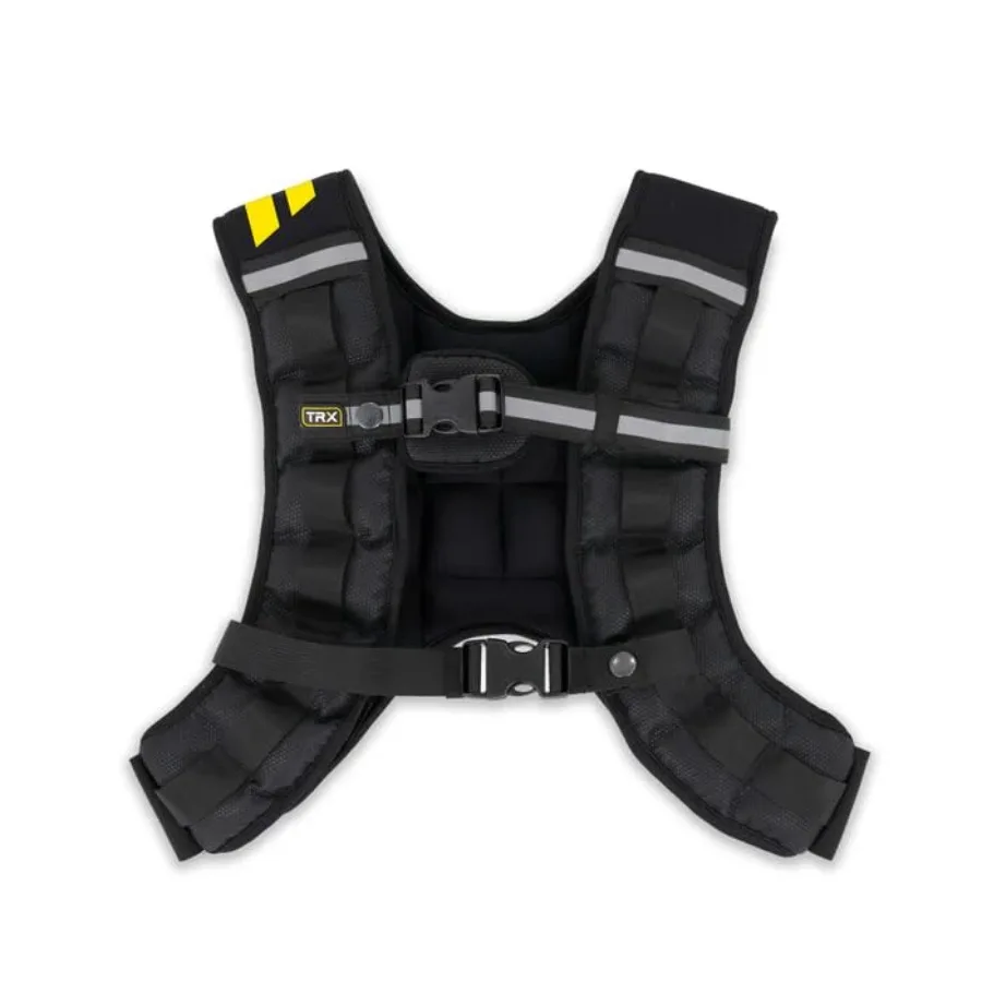 

TRX HexGrip 10 lb Adjustable Weight Vest for Strength Training Running Breathable Fitness Vest in Black Durable Material for Mu