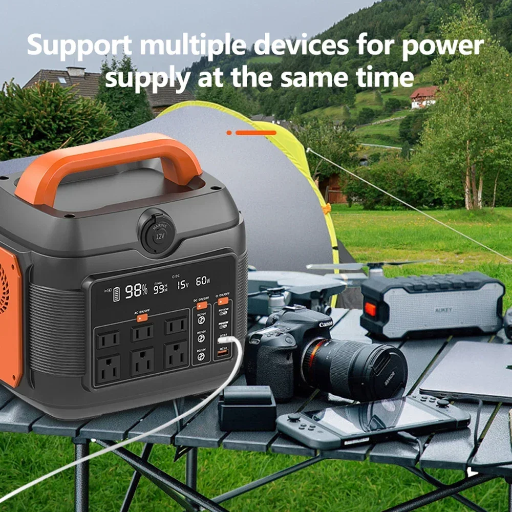 600W Portable Power Station OPS600 576Wh Power Bank 220V Energy Storage Power Supply Solar Generator for Outdoor Camping RV Home