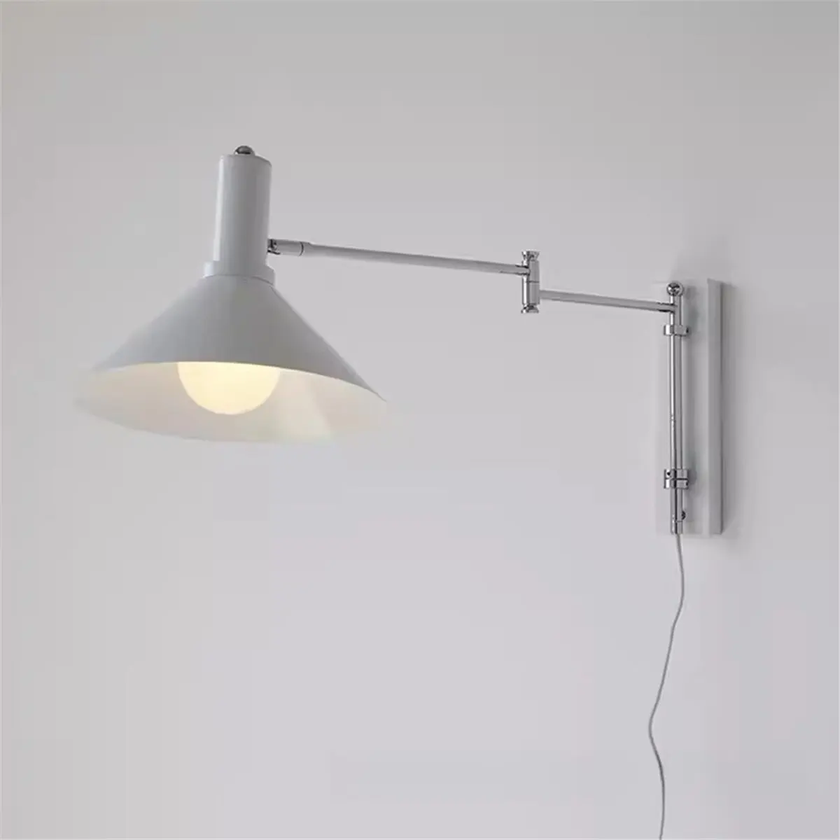 【45% OFF】Foldable Metal Wall Light - Modern Folding Swing Arm Sconce for Bedside & Bar, Minimalist Extendable Lamp Red