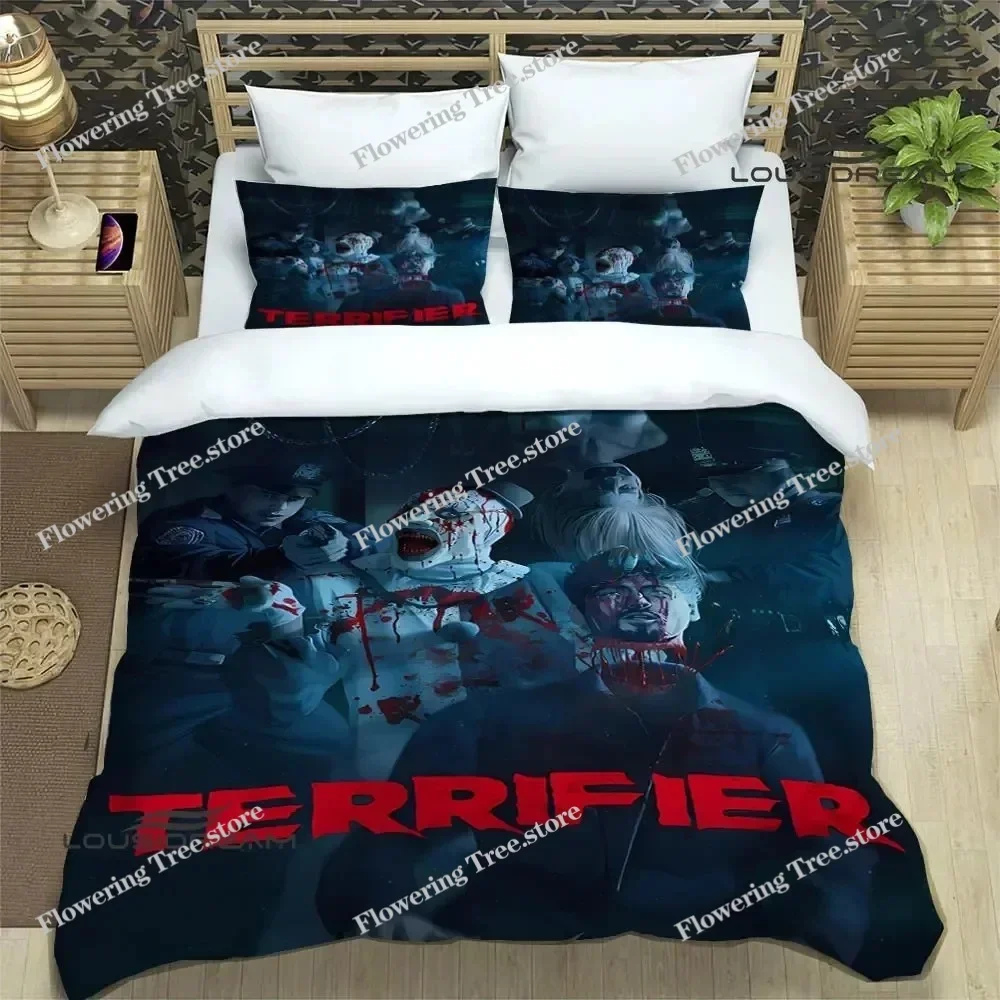 Terrifier Horror Printed Bedding Sets Exquisite Bed Supplies Set Duvet Cover Bed Comforter Set Bedding Set Luxury Birthday Gift