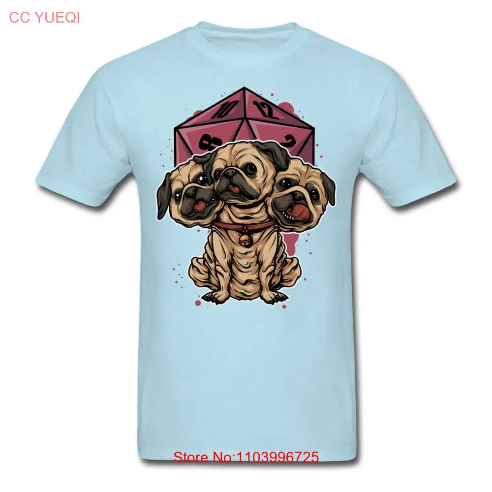 Pug Cerberus D20 Dice Greek Mythology Tabletop RPG Gamer Unisex T-Shirt