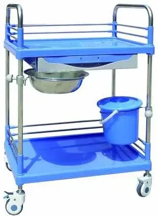 Multifunction Furniture Hospital Patient Medical Equipment ABS Mobile Emergency Steel-plastic Trolley