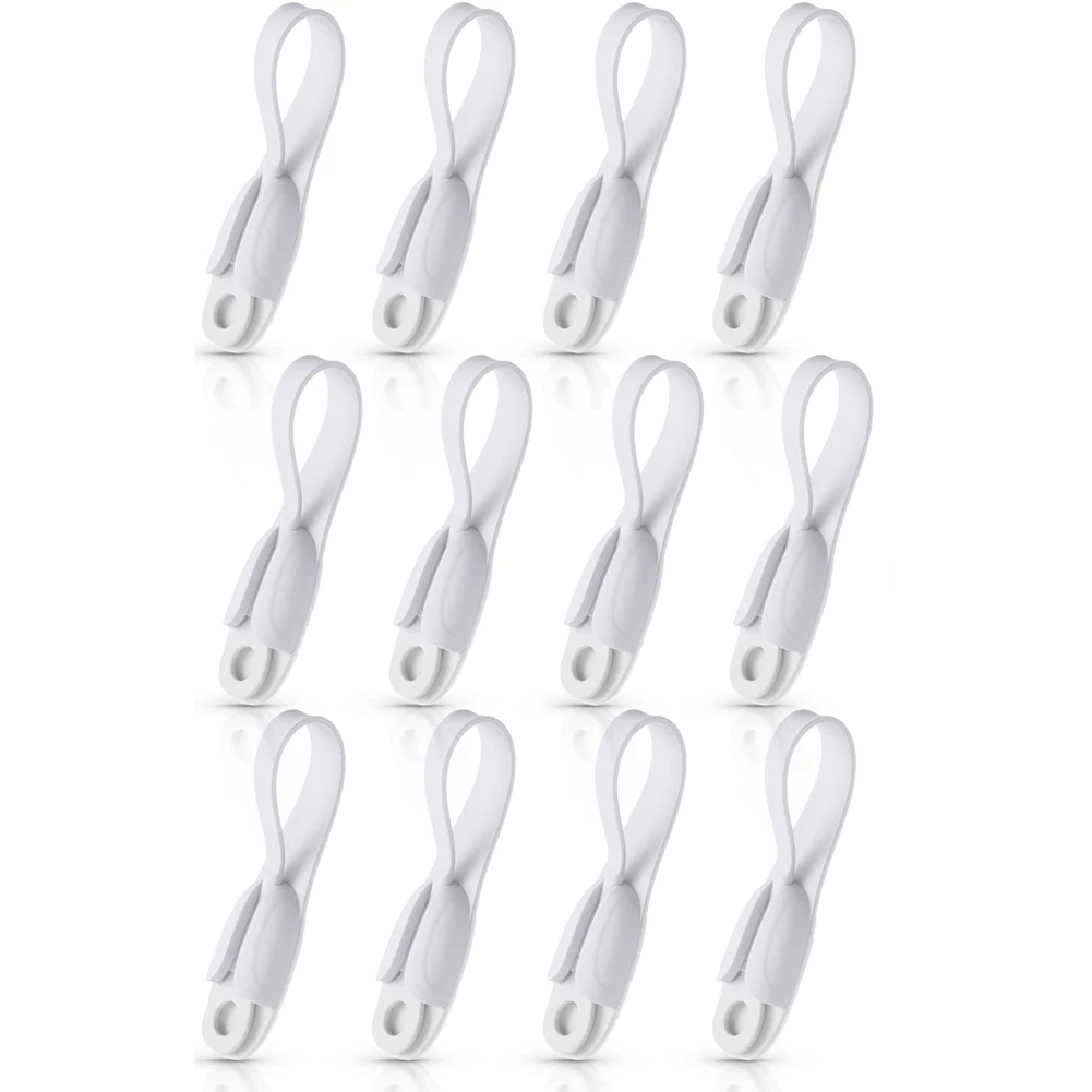 12Pcs Cord Bundlers Cord Organizer per elettrodomestici, cavo autoadesivo per elettrodomestici da cucina supporto per cavo in Silicone bianco