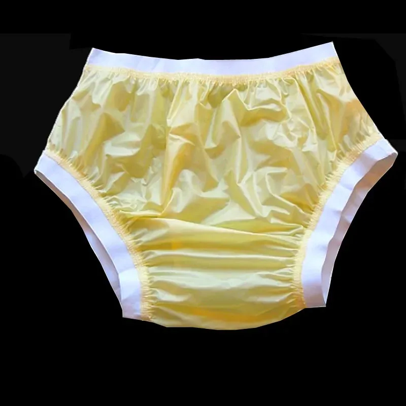 PVC Waterproof Plastic Underpants Soft Smooth Silent TPU Briefs ABDL Adult Baby Leak Proof Diaper Pants Incontinence Panties