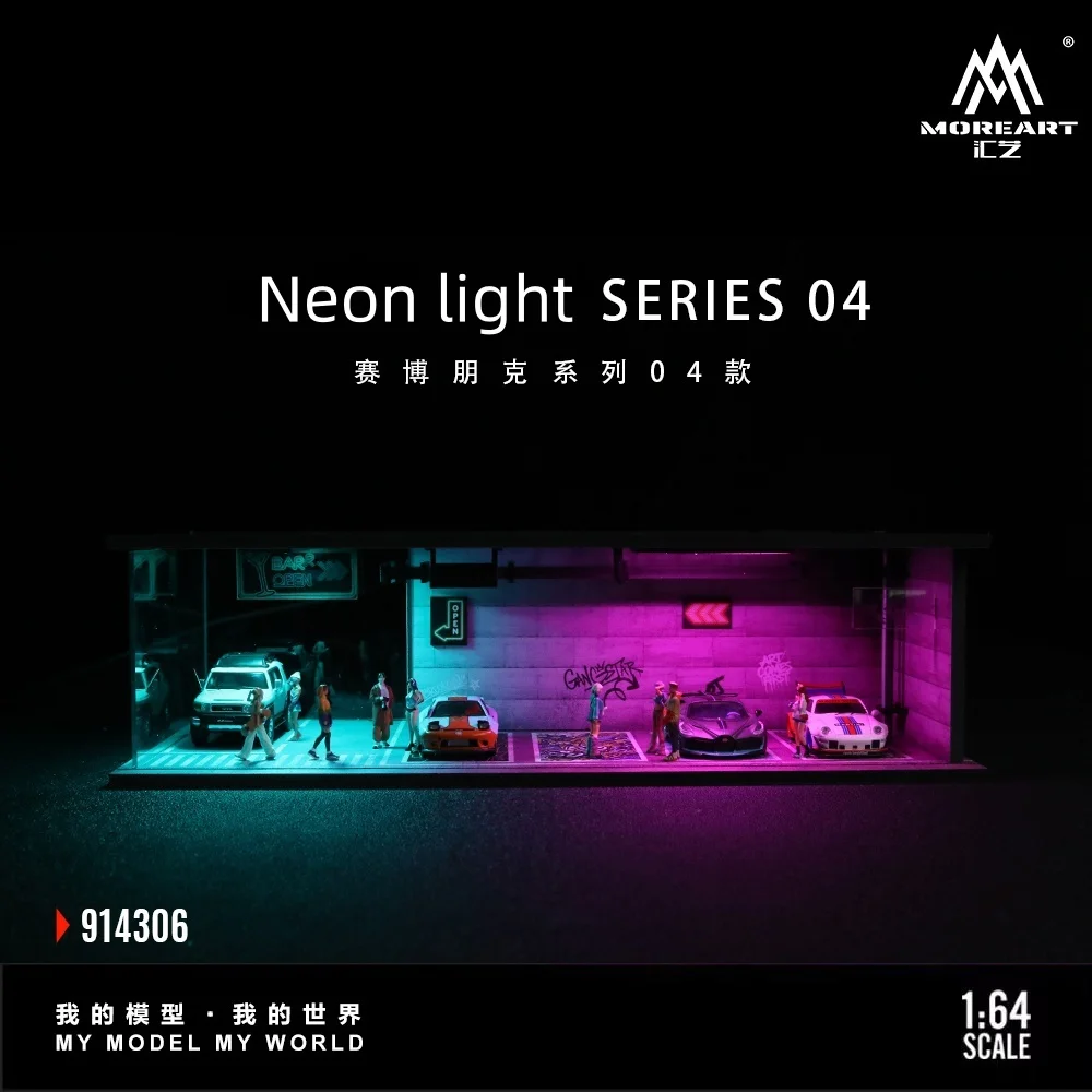 TimeMicro&MoreArt 1:64 Neon Light 04 Style Light Version Assembly Scene