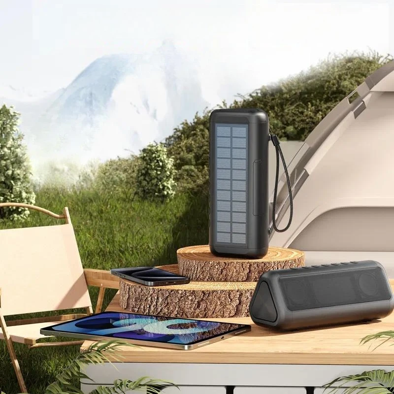 Outdoor Solar Wireless Bluetooth Speaker Multifunctional Power Bank Card Player Portable Audio