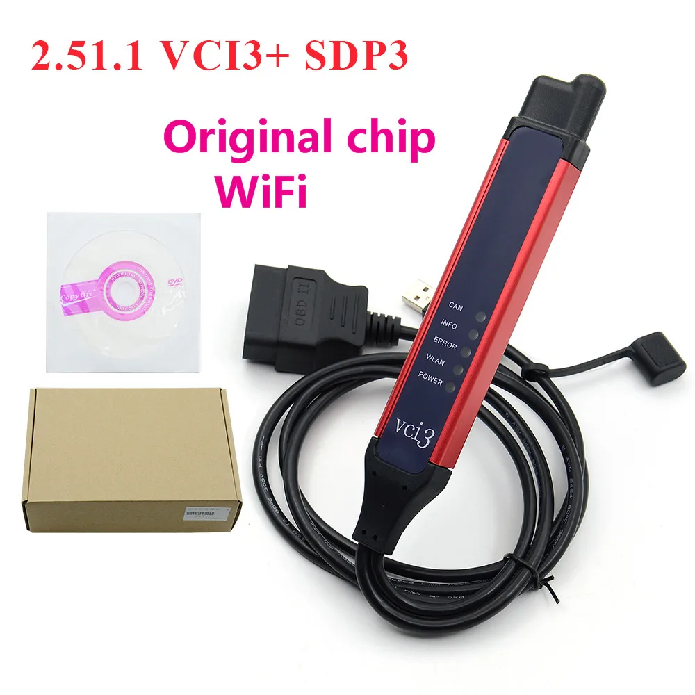 Hot selling A+ SDP3 VCI3 Scanner WIFI for VCI3 Wireless VCI-3 Truck Diagnosis With KEY WIN7 10 Instead VCI2