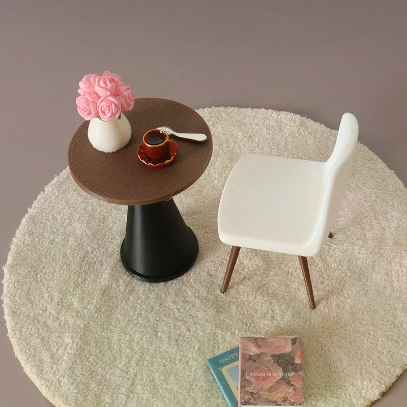 

Miniature 1/12 Scale Chair and Table Set for Dollhouse Living Room Furniture Scene Construction