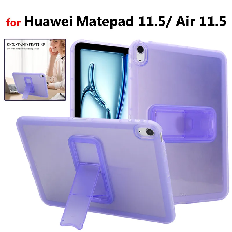 Case for Huawei Matepad 11.5 Inch 2023Matepad Air 11.5 Inch 2023 2024 Transparent Clear TPU Soft Shell with KickStand Case Cover