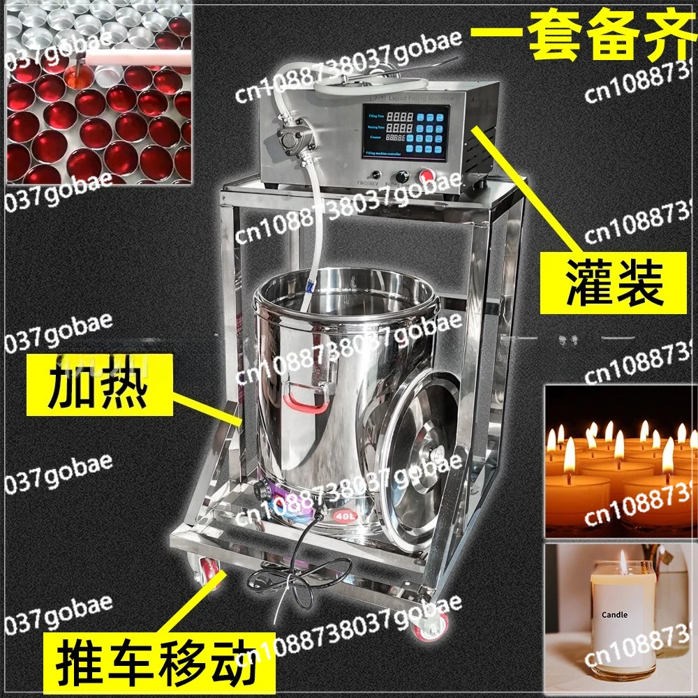 LZ-1 High temperature with heating aromatherapy crystal tea wax flake pouring machine candle ghee lamp filling machine