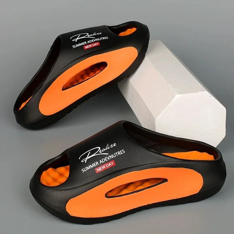 

Add Insole Unisex Casual Four Seasons Slippers Sandals Comfortable Home Slippers Breathable Slip-On Shoes For Men And Women