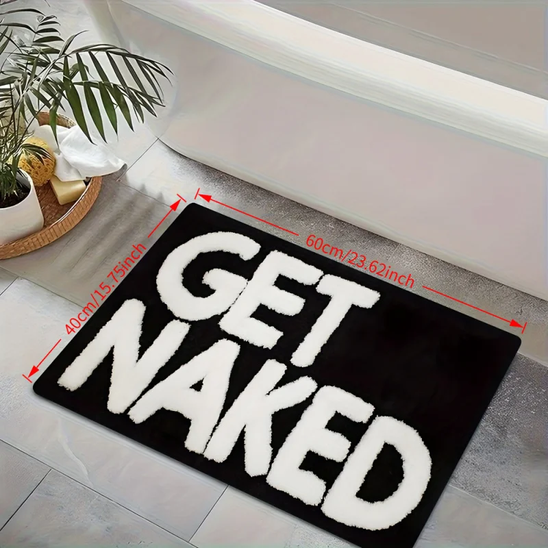 VIKAMA Fun Soft Durable Water Absorbent Bathroom Floor Mat for Entrance Terrace Laundry Room Home Decor