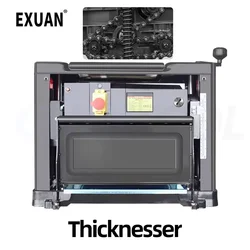 DIY 목공 대패 저소음 전기 두께 대패, 벤치탑 대패, 2 중 날 단단한 목재 대패, 13 인치