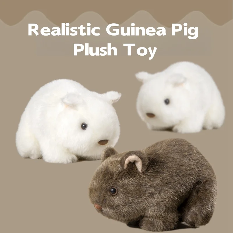 

18 см имитация морской свинки, плюшевая игрушка, белая, серая, симпатичная плюшевая кукла, мягкая кукла, подарок на день рождения для ребенка