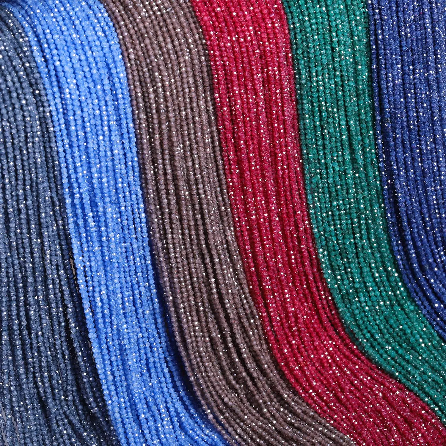 2/3mm A+ Faceted Ice Cracked Natural Zircon Gem Stone Beads Multicolors Mineral Beads For Jewelry Making DIY Bracelets Necklace