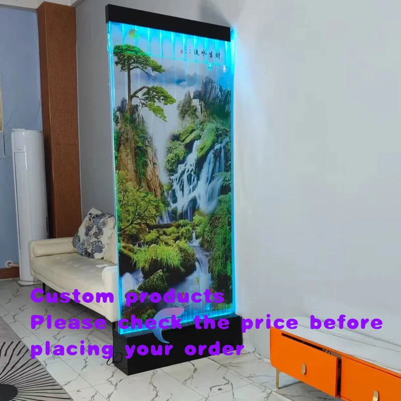 custom.Indoor Movable Modern Waterproof Acrylic Laser Cut LED Dancing Multi Color Aquarium Bubble Wall Panel Decoration