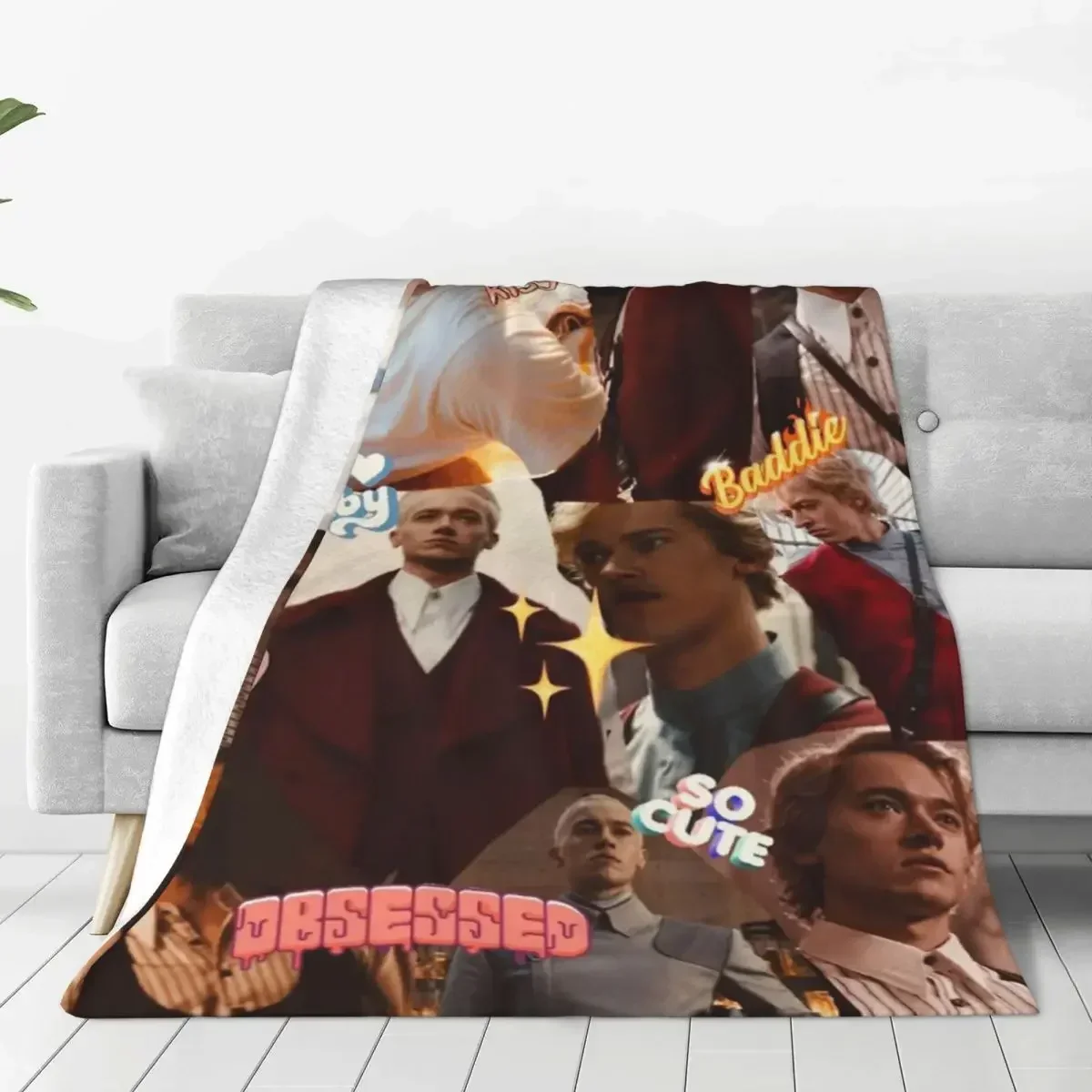 Coriolanus Snow Vintage Collage Blanket Velvet Print The Hunger Games Cozy Super Soft Throw Blankets for Bedding Outdoor Quilt