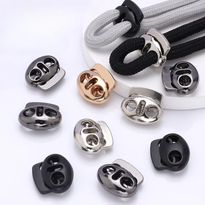 10 Stück Metallschnurschlösser, 4,5 mm Lochdurchmesser, nützlicher Metallschnurstopper, DIY-Bekleidungszubehör