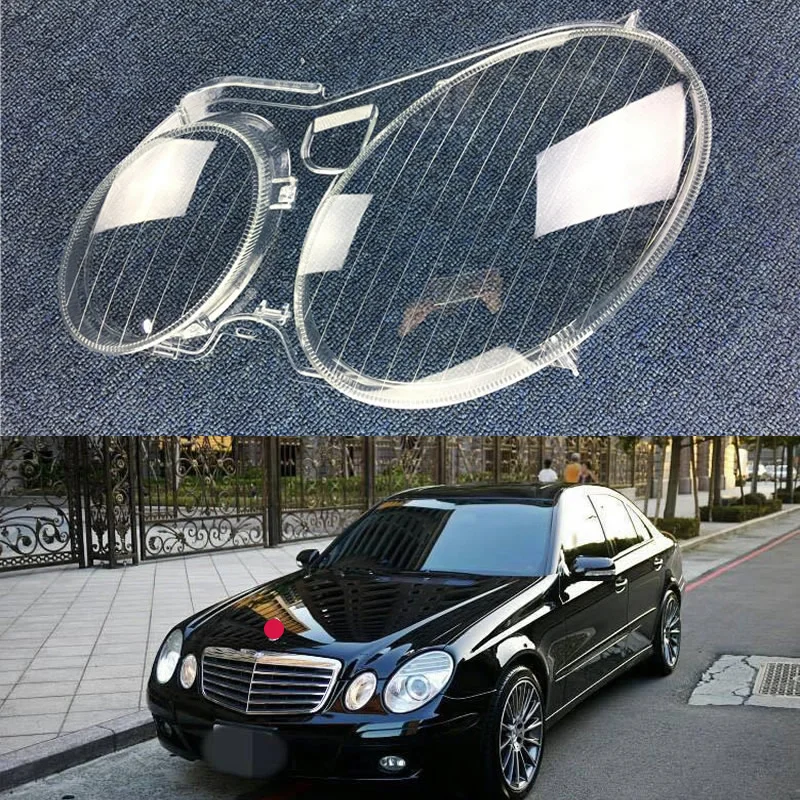 

For Benz W211 E240 E200 E280 E300 2004 05 06 07 08 2009 car accsesories Lampshade Headlamp Shell Headlight Cover Lens Plexiglass