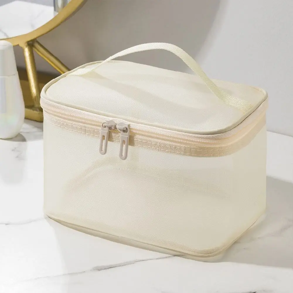 Portable Transparent Mesh Travel Cosmetic Bag Storage Large Capacity Make Up Organizer Bag 1/2/3 layer Toiletry Bag Women's