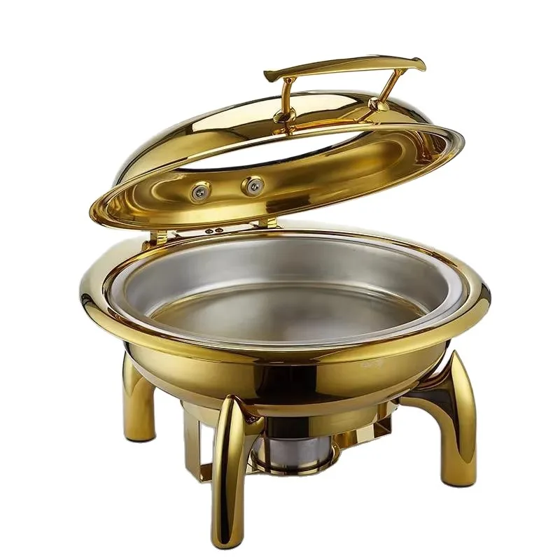 

Gold Thickened Stainless Steel Insulation Furnace Hotel Buffet Furnace Restaurant Furnace Commercial Breakfast