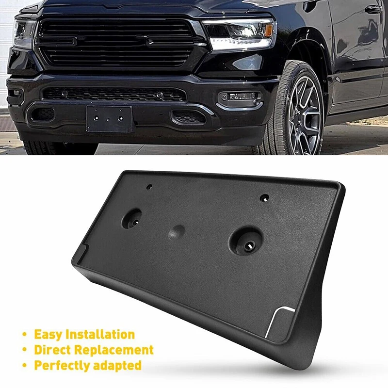 For Ram 1500 2019 2020 2021 2022-2024 Car Front license Plate Bracket Auto License ABS Frame Mounting Kit 68274215AE 68274215AA