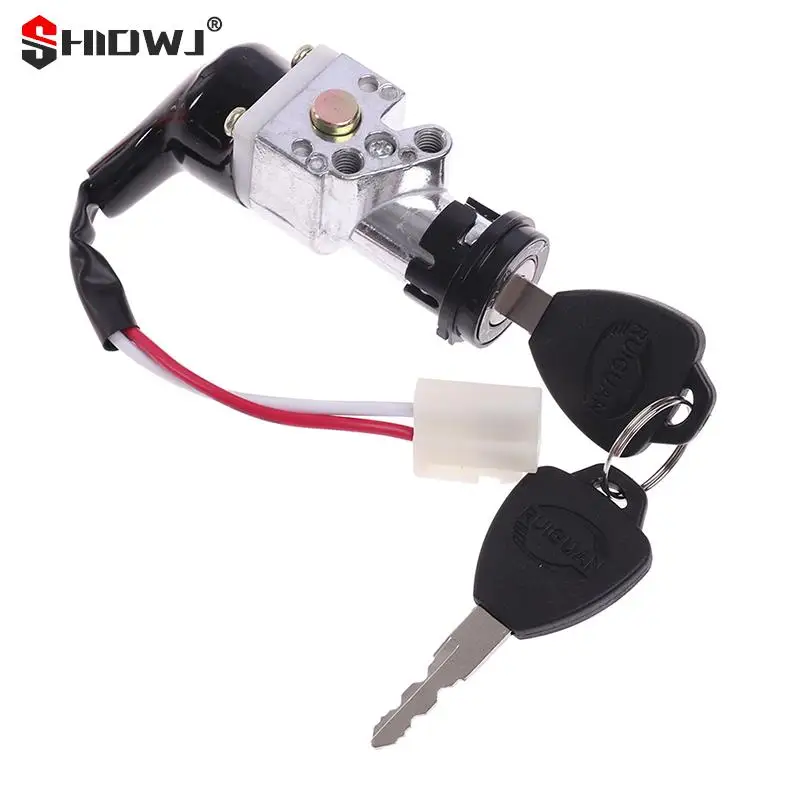 1set High Performance Universal Battery Chager Lock With 2 Keys For Motorcycle Electric Bike Scooter E-bike Electric Power Lock