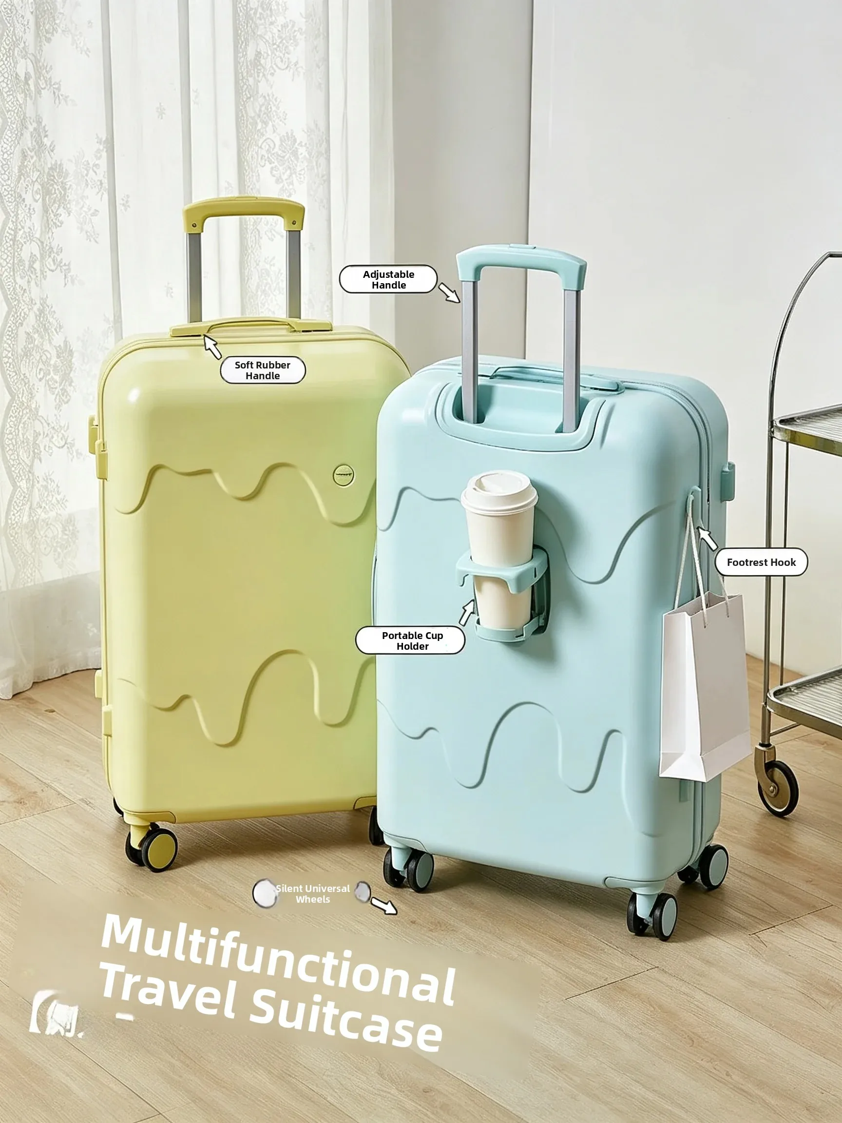 fashionable-snow-cone-luggage-high-aesthetic-20-inch-pulling-suitcase-silent-universal-wheels-robust-travel-password-box