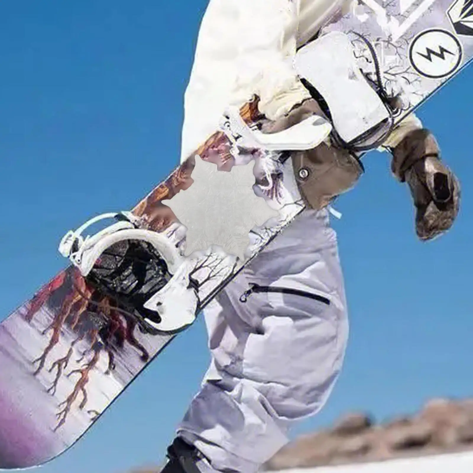 Almohadilla para estufa de Snowboard con accesorios antideslizantes de fuerte adsorción, almohadilla para estufa de copo de nieve, almohadilla para pasos de Snowboard para deportes al aire libre