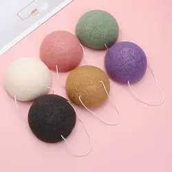 Fiber Material Soft Texture Face Wash Puff Konjac Cleaning Sponge Facial Cleansing Exfoliator Face Wash Cleaning Sponge For 1PC