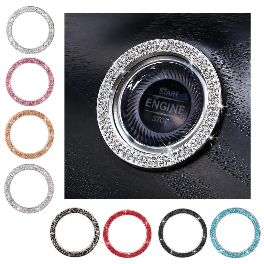 

Crystal Car Sticker Ring, Diamond Ring Decal Car Accessories Rhinestone Sticker