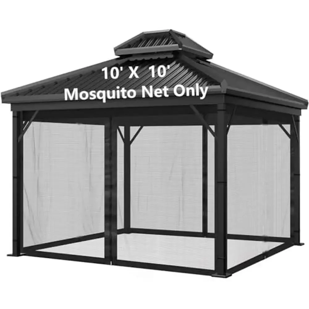 

Наружная беседка, навес, сетка, экранная стена с застежкой-молнией, полиэфирная ткань 10 x 10 футов, двусторонняя молния, дизайн, простая установка, конфиденциальность