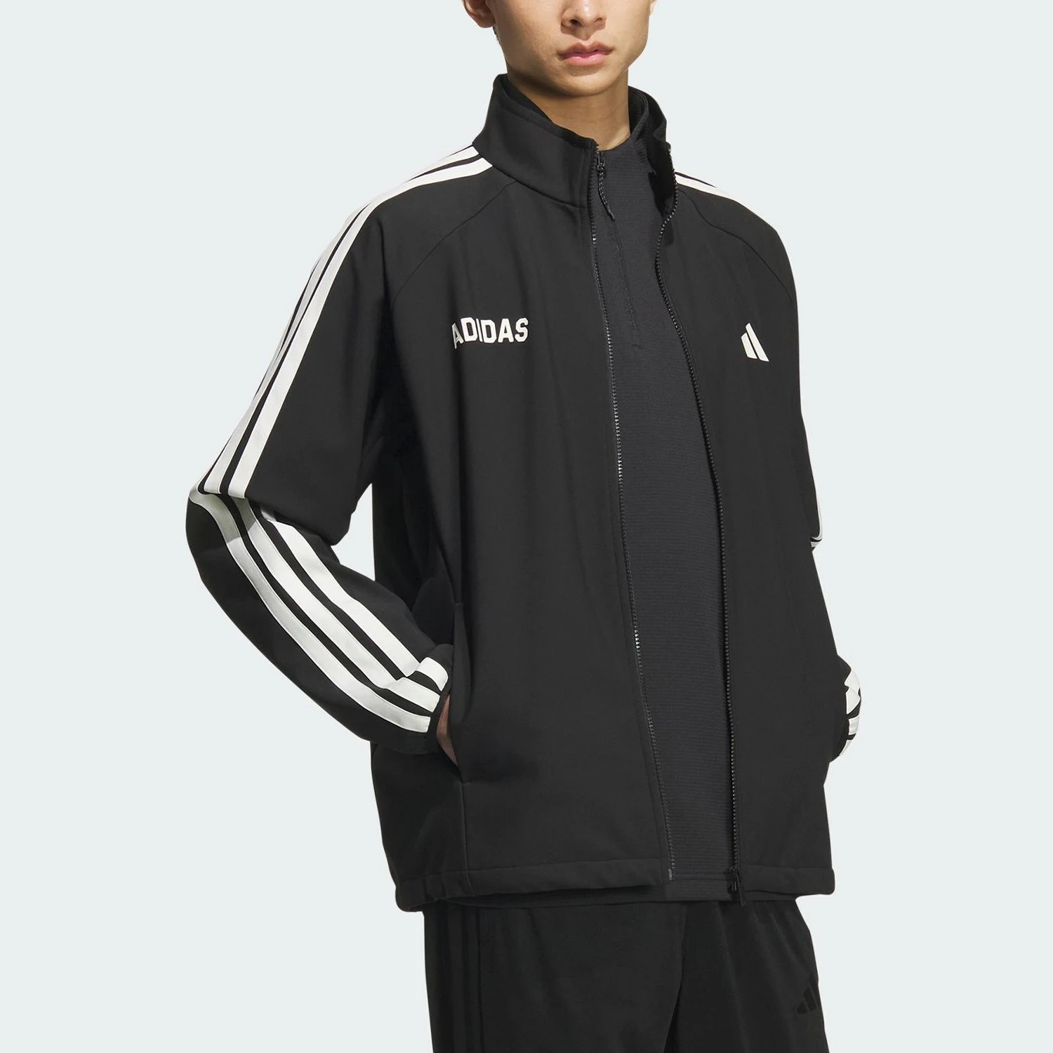 Adidas genuine autumn men's sports stand up collar knitted jacket KC2845