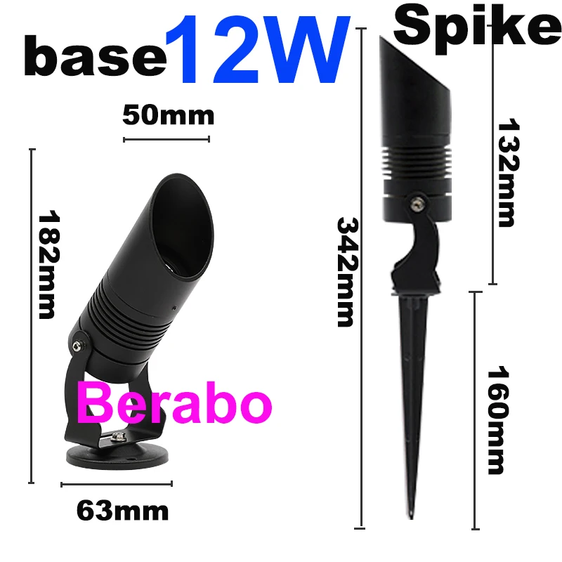 6 Stück Wasserdichte LED-Gartenlampen 220V/110V/12V 7W/10W mit Erdspieß für den Außenbereich – Detail 6