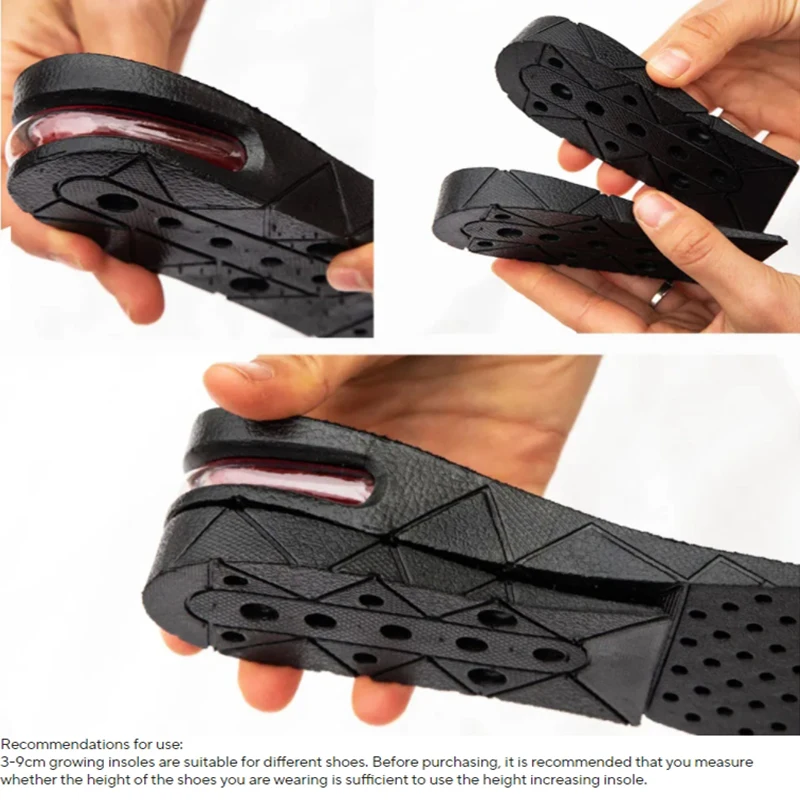 Height Increase Insoles Air Cushion Elevator Shoe Insole Lifts Kits Inserts for Men Women Taller Insoles 3-9cm Variable Height