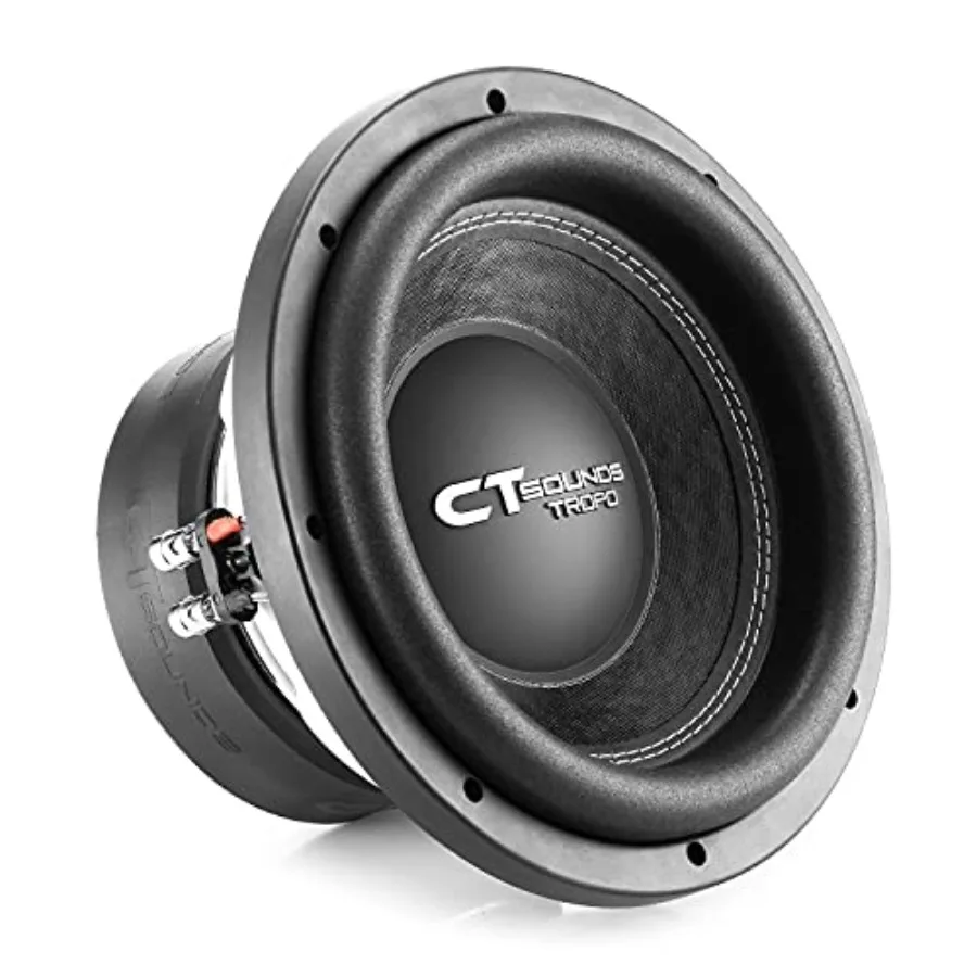 Car subwoofer for automotive audio systems, polypropylene cone, black, 1300 watts max power handling