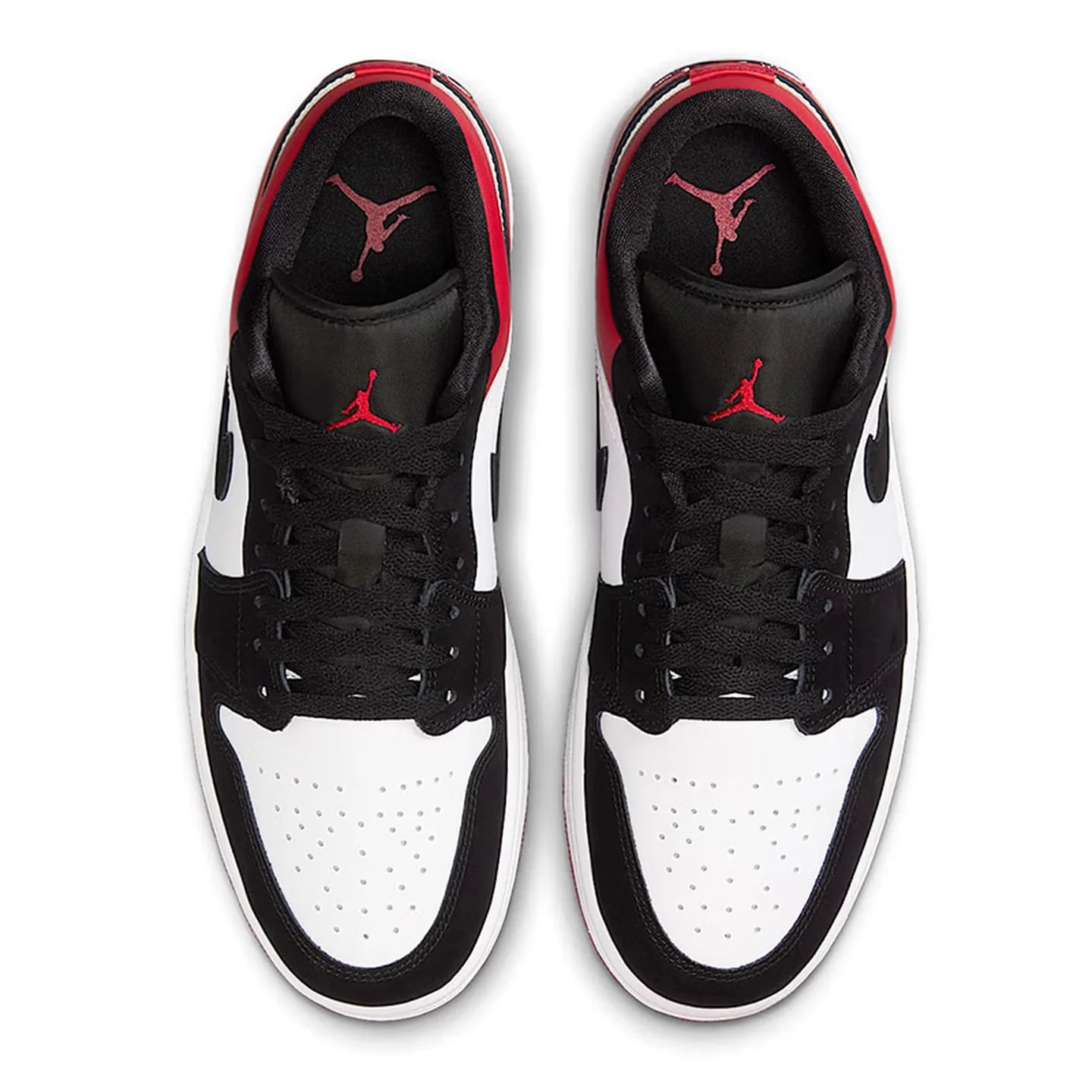 Nike AJ1 Air 1 Low “White Black GymRed” Comfortable, Slip-Resistant, Durable Retro Basketball Shoes Unisex Style IB8971-106 - view 4
