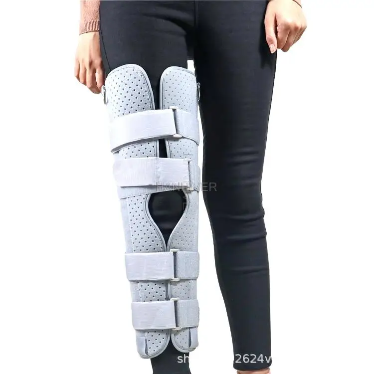 Adjustable knee fixation belt leg sprain fracture recovery fixation brace knee injury correction protective sleeve