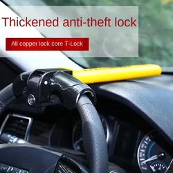 Universal Car Volante Bloqueio, Anti-Theft T-Bar Imobilizador Volante, Ajustar a Segurança Máxima