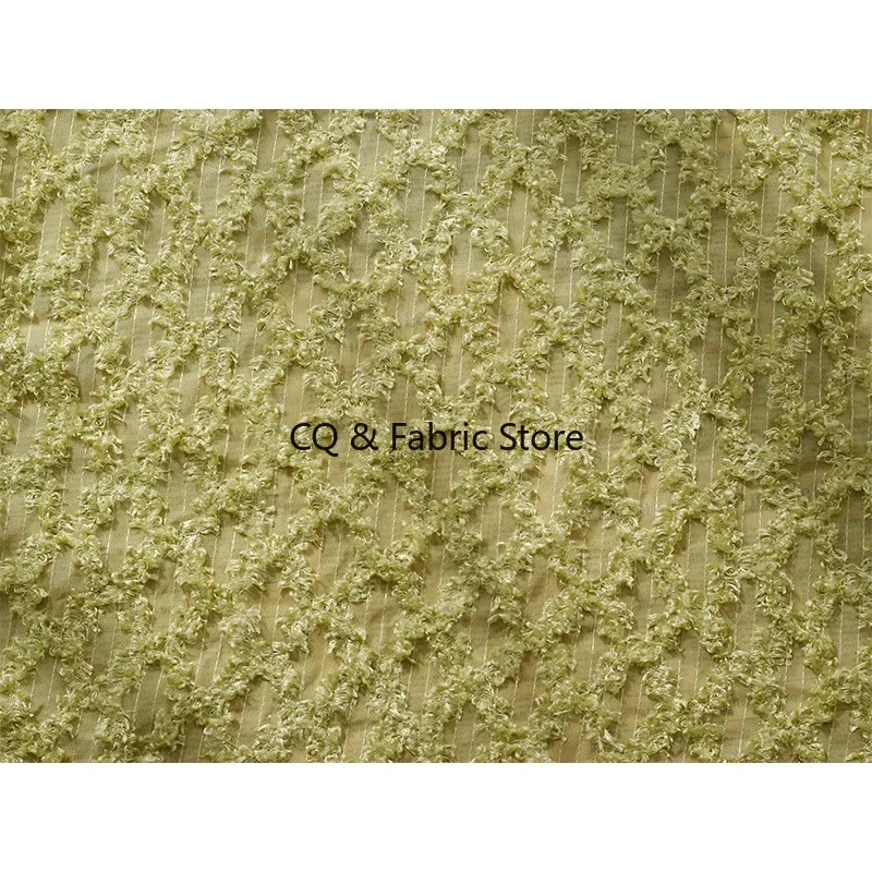 新しいロールプラッシュ刺繍生地、菱形格子幾何学模様、フック刺繍生地、シフォンウェディングドレス生地