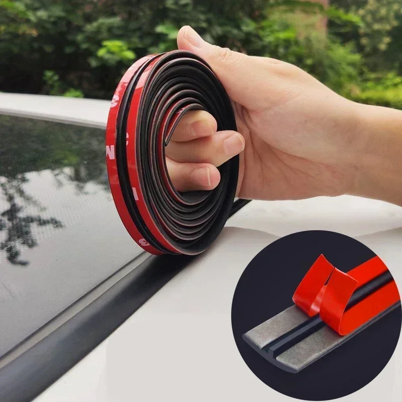 2M Car Rubber Seal Strips Auto Windshield Roof Rubber Sealing Strip Noise Insulation Car Accessories 14/19mm